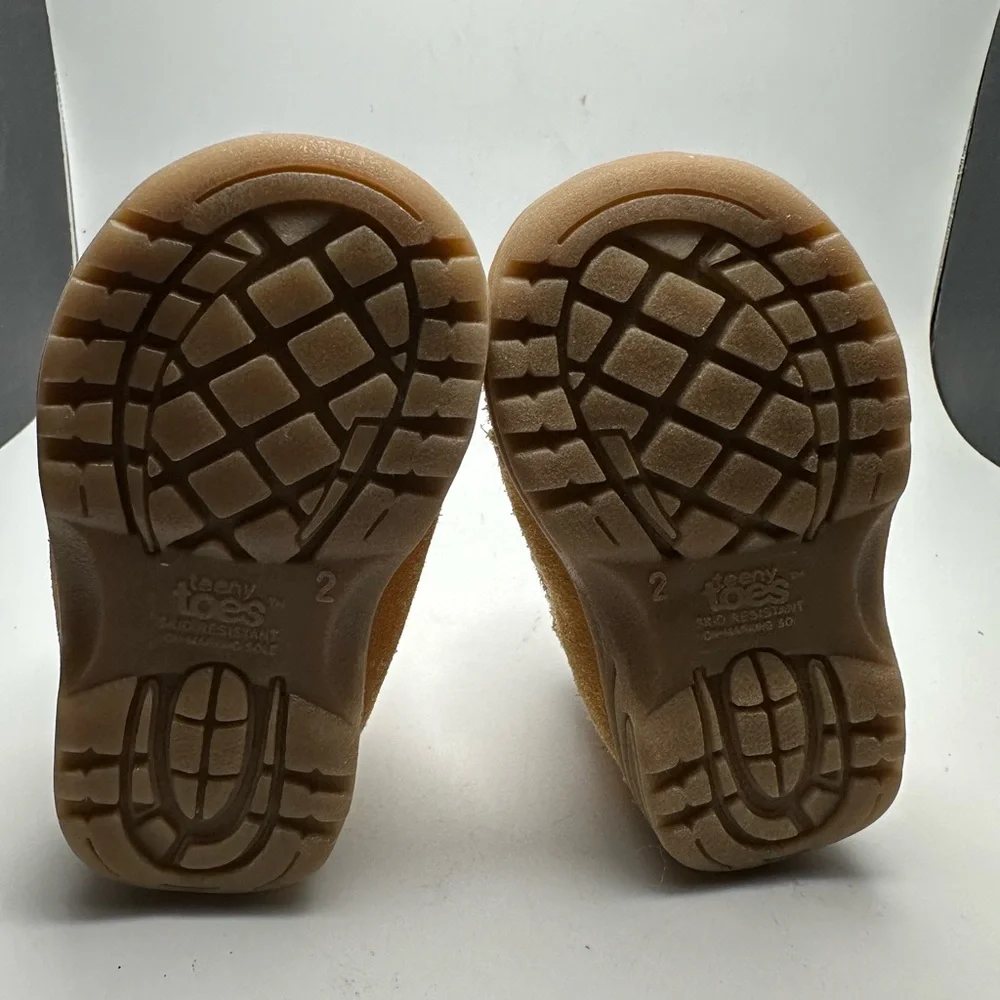 Totes Brown‎ Baby Moccasin Walkers Soft Sole size 2